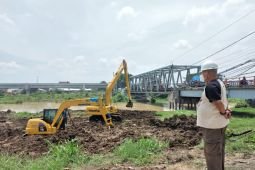 Luapan Kali Lamong di Gresik meluas ke Kecamatan Cerme