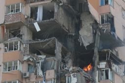 Rusia gempur kota dekat Kiev  dengan rudal, depot minyak terbakar