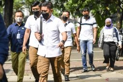 Bharada E tiba di Komnas HAM untuk diperiksa