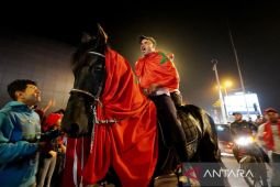 Warga Maroko di berbagai tempat rayakan keberhasilan timnas