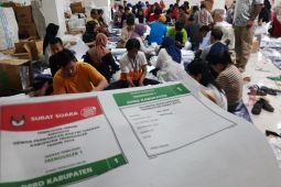 KPU Trenggalek mulai sortir dan pelipatan surat suara pemilu