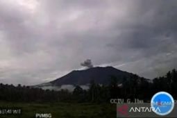 Pagi ini, Gunung Ibu di Maluku Utara dua kali hembuskan abu setinggi 500 meter