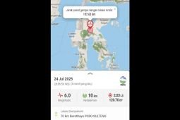 Gempa magnitudo 6,0 guncang Poso Sulawesi Tengah