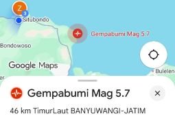 Gempa 5,7 magnitudo guncang Situbondo