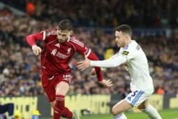 Drama enam gol terjadi saat Liverpool ditahan imbang Leeds 3-3