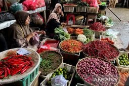 Harga pangan Senin ini, bawang merah Rp46.900/kg dan cabai rawit Rp83.850/kg