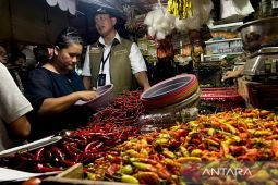 Harga pangan Jumat ini, cabai rawit Rp75.550 per kg dan telur ayam Rp32.350 per kg