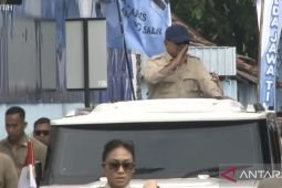 Prabowo tiba di Nganjuk untuk resmikan Museum Marsinah