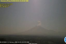 Semeru alami erupsi terus menerus pada Jumat malam