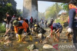 Warga Jember bersihkan sungai peringati Hari Sungai Sedunia