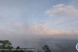 Semeru erupsi dengan tinggi letusan 900 meter di atas puncak