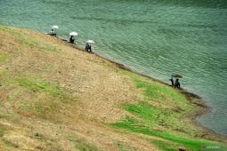 Penyusutan air Waduk Wonorejo
